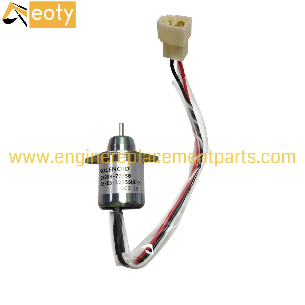 Yanmar 4TNV98 Fuel Shut Off Solenoid 119653-77950 | Diesel Engine Part