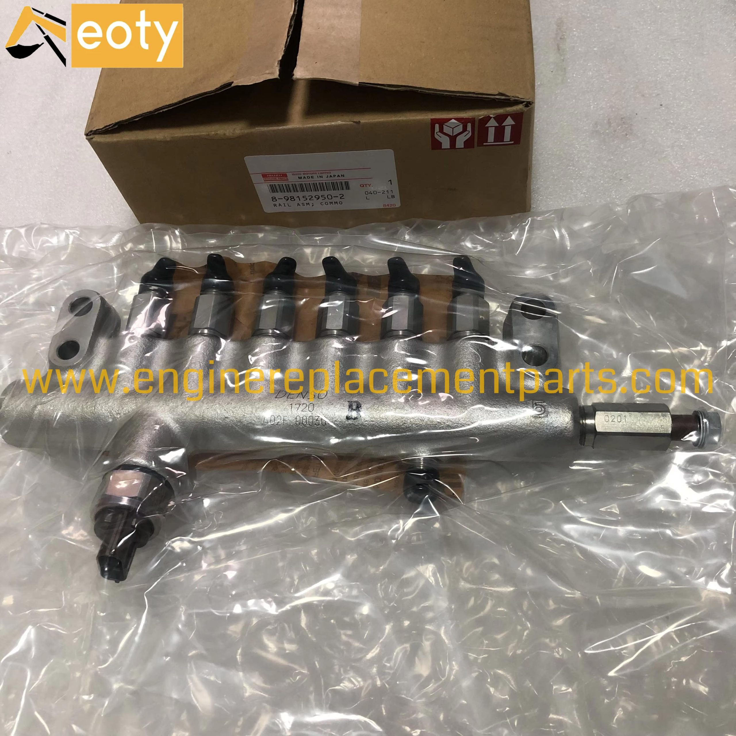 8-98152950-1 Original Common Rail Assembly 8981529502 8-98152950-2 For Isuzu Engine 6hk1 Made In Japan
