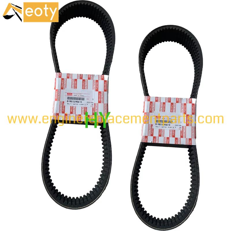 Genuine Fan Belt 8-98152906-0 for Hitachi ZX330-5A, ZX360 & SH330-6 with 6HK1 Engine