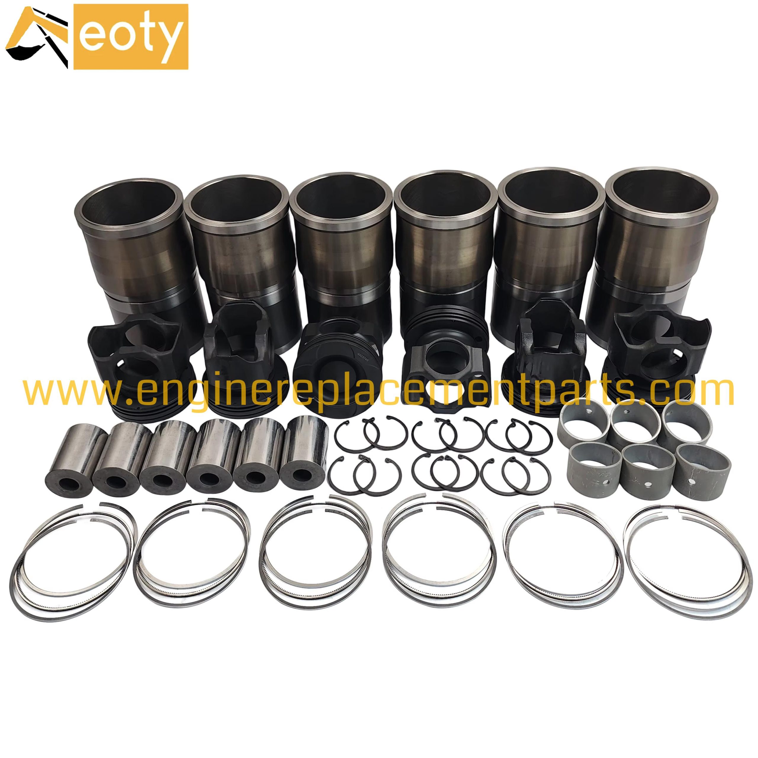 For Cummins Engine Repair Parts Set Qsx15 Cylinder Liner Kit 4101507 Piston Set 4923745 Piston Ring 4089406