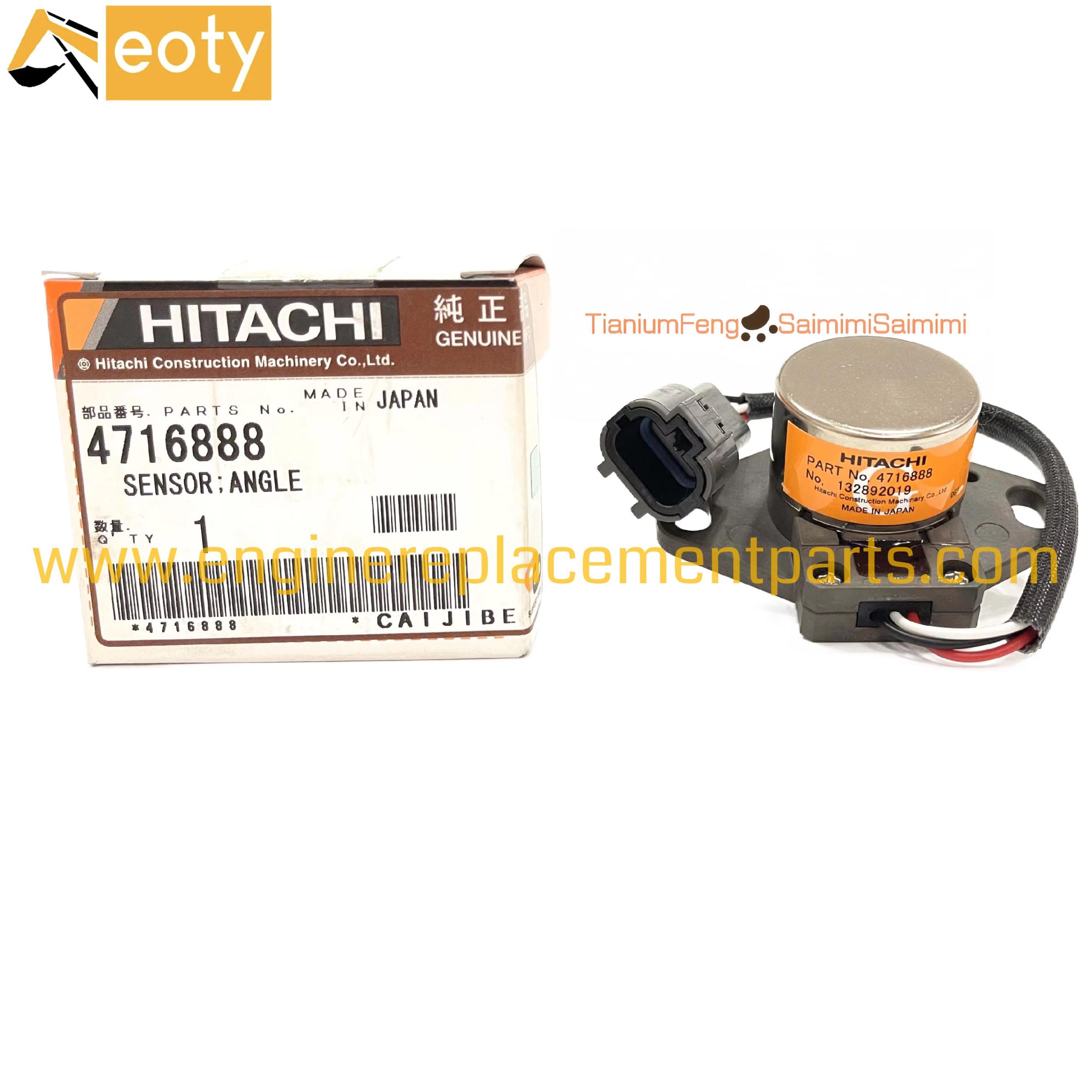Genuine 4716888 Hydraulic Pump Angle Sensor 6bd1 Ex200-2/ex200-3/zx450 For Hitachi Excavator Engine From Saimimi