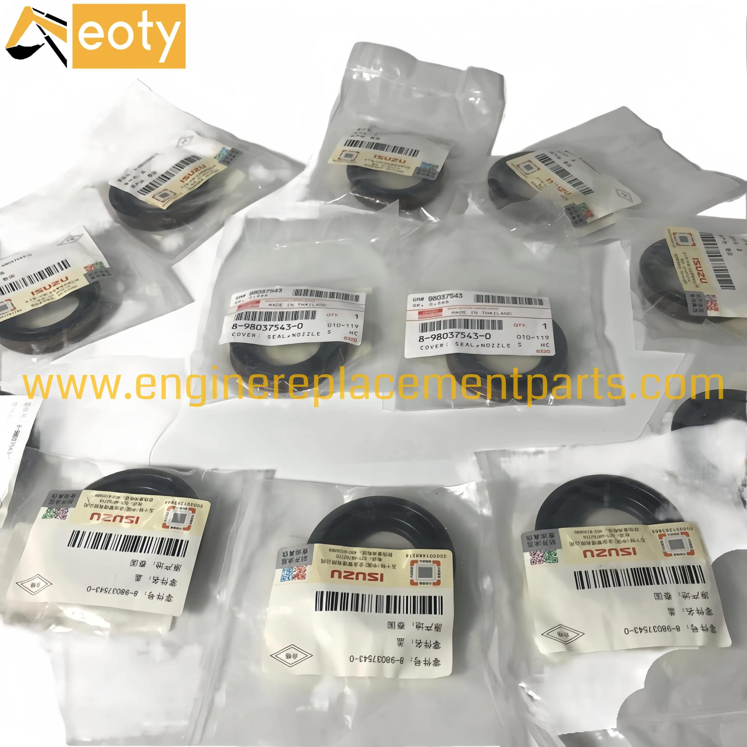 Genuine 8-98037543-0 898037-5430 8980375430 Excavator Injector Nozzle Seal Kit 4jj1 Zx120 Zx130 Suitable For Fuel Nozzle