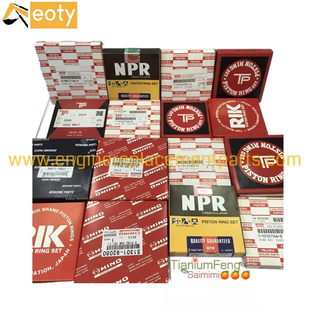 OEM Piston Ring Set for 4D95 6D95 4HK1 6HK1 6WG1 6BD1 6BG1T J05E J08E S6K Engines