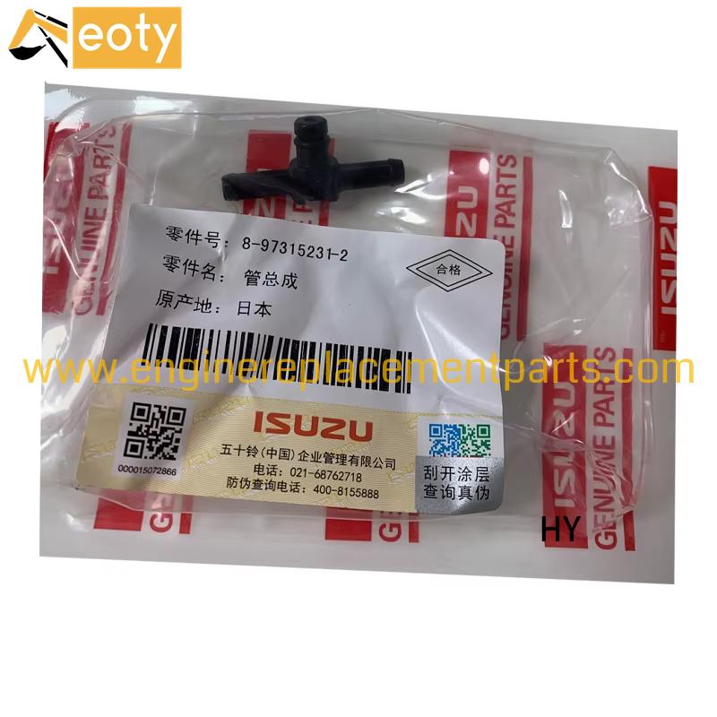Genuine 8-97315231-2 Injector Return Pipe for Isuzu 4JJ1 Engine | SH130/SH135 Excavator