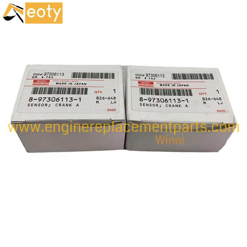 Genuine Excavator Parts 8973061130 029600-1290 Crank Sensor For Isuzu Engine Excavator 6hk1 6wg1 6uz1 4hk1