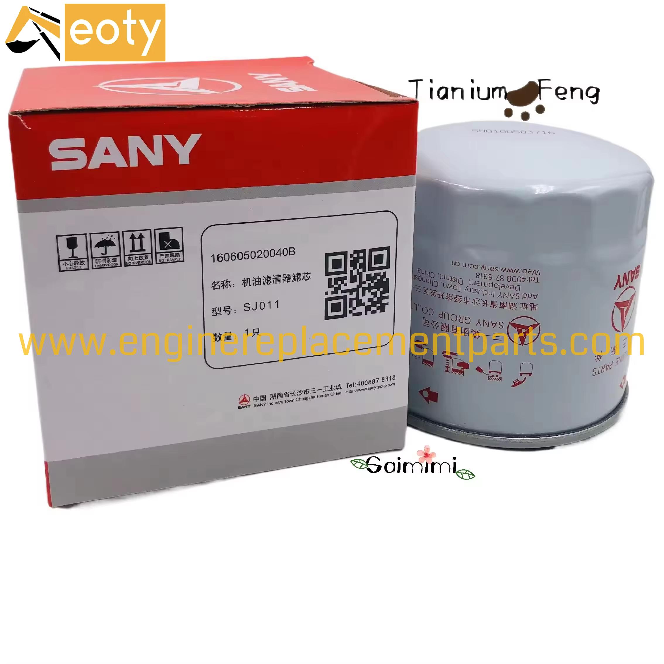 Genuine Oil Filter 160605020040b For Sany Engine Sff0008 Diesel Oil Cleaner Element Made In China