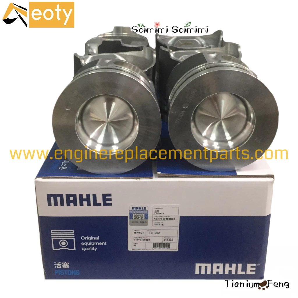 MAHLE WTP157/S130B-E0390 Piston Kit for Komatsu SK200-8 SK250-8 J05E/J08E Engine