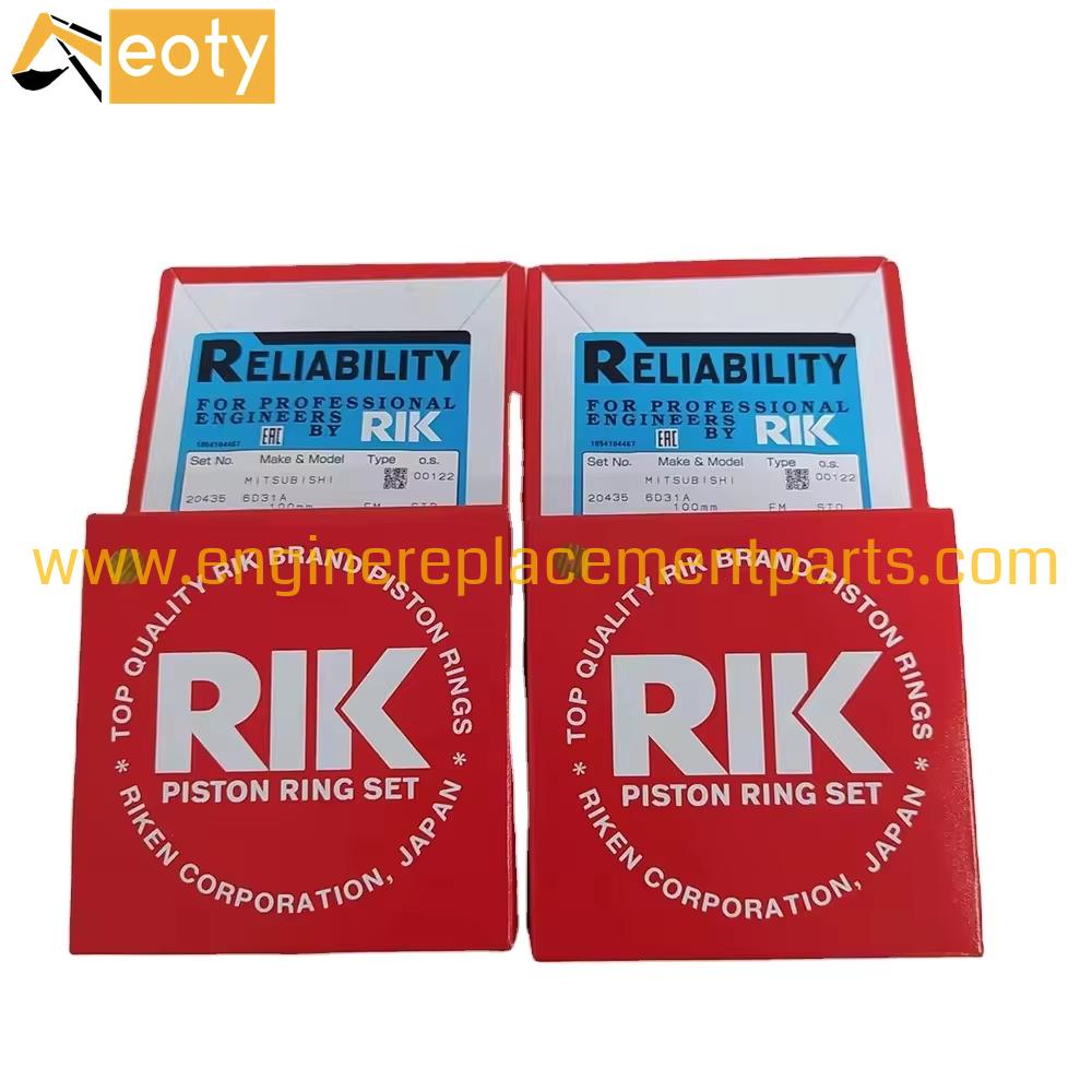 Japanese Rik Manufacturer Diesel Engine 6d31 4d31 Piston Ring Used In Mitsubishi Excavator Rebuild Kit