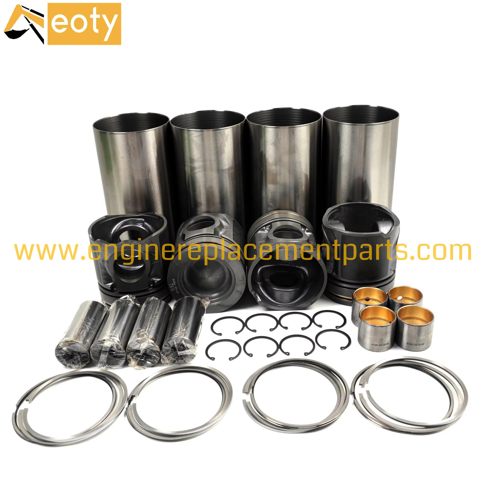 Jcb444 Cylinder Liner Kit Piston Set 10304-101-07 For Jcb Diesel Engine Spare Parts