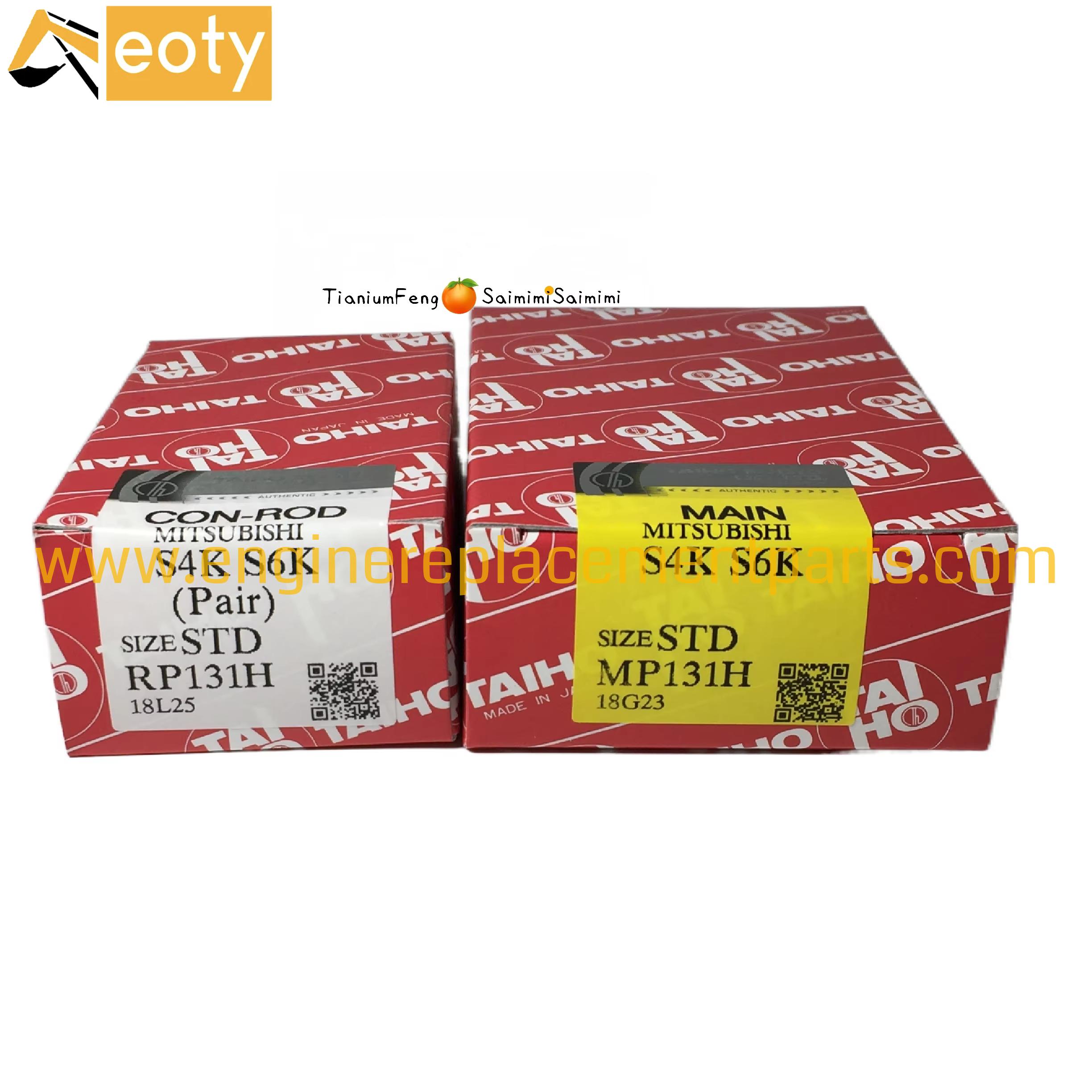 Original Taiho Crank Main Bearing Set Con-rod Bearing Cat320b/s4k/s6k Excavator Engine Mp131 Rp131 Std Size