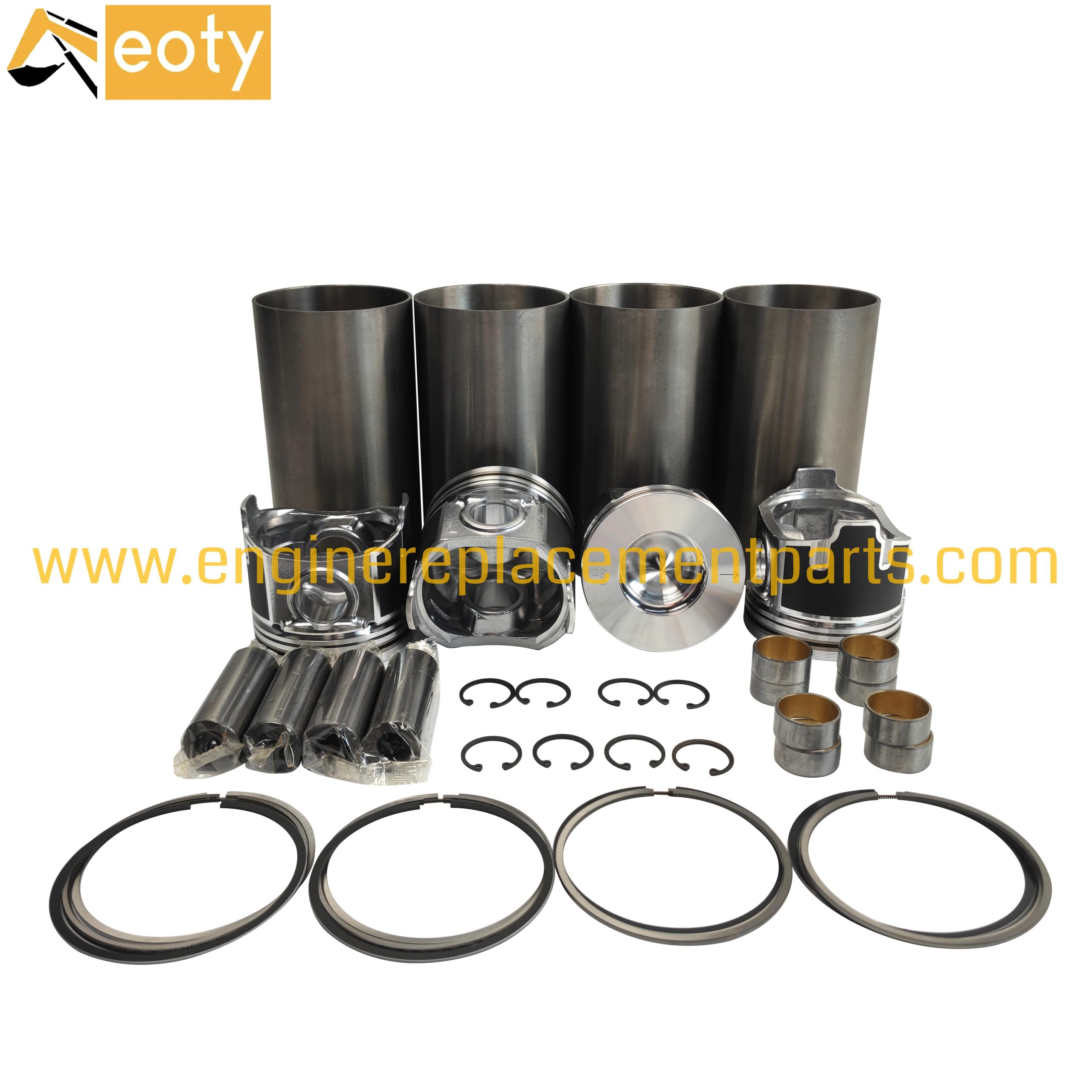 V2607t Cylinder Liner Kit Piston 1j700-21110 For Kubota Engine Parts